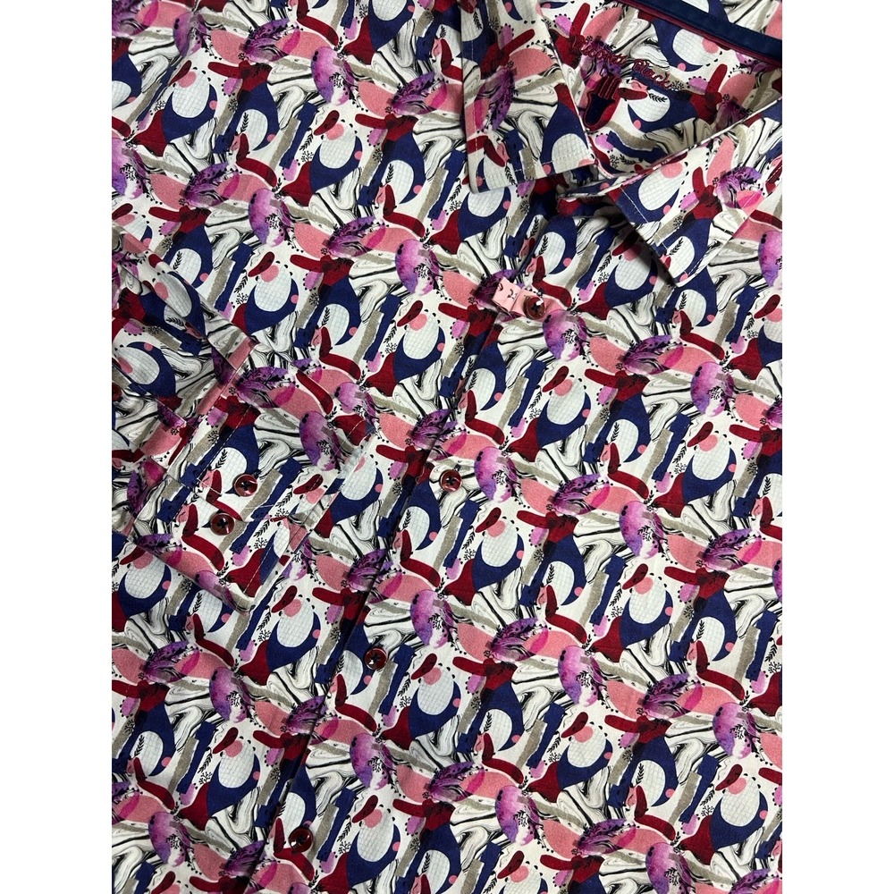 Visconti‎ Black Label Digital Abstract Mens Long Sleeve 2XLB AOP Art To Wear